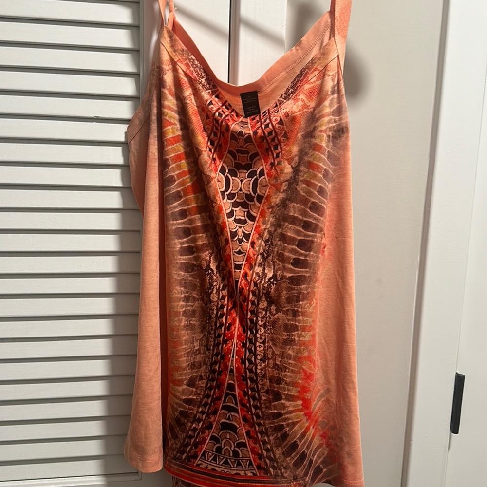 Tank top with attached sheer cover up